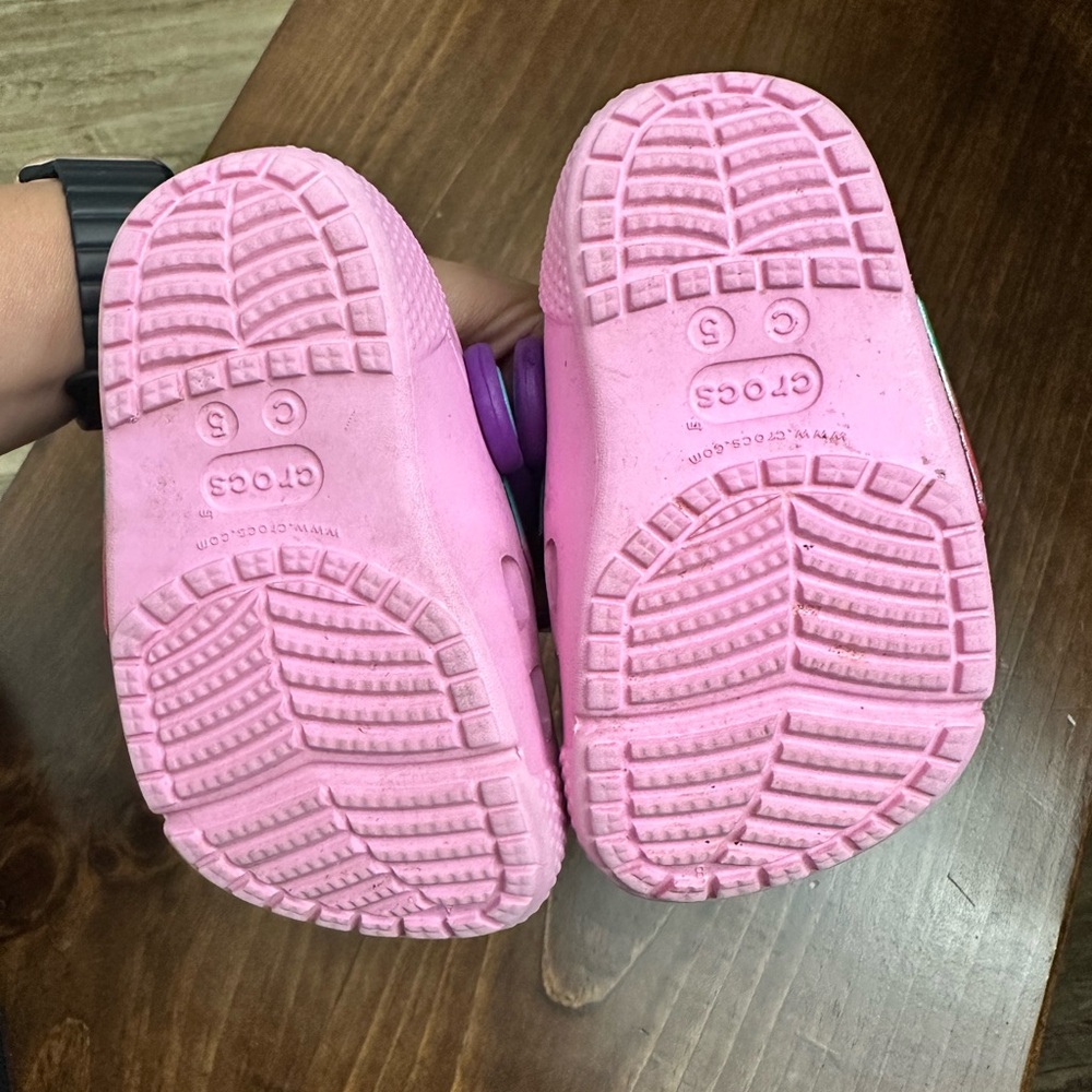 Toddler girl light up crocs - size 5T